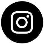 Instagram logo mustalla ympyrätaustalla