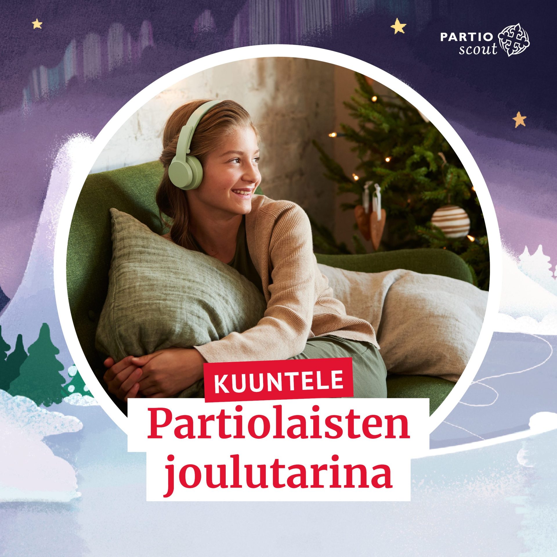 Kuuntele partiolaisten joulutarina.